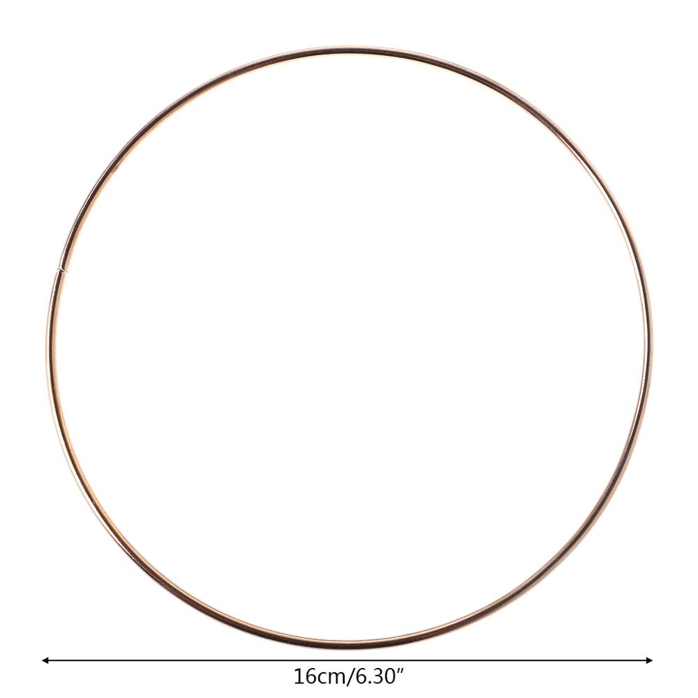 3,5-19cm Metall Traum Fänger Dreamcatcher Ring Macrame Handwerk Band Gold DIY Zubehör 10 Szies Neue: 16cm