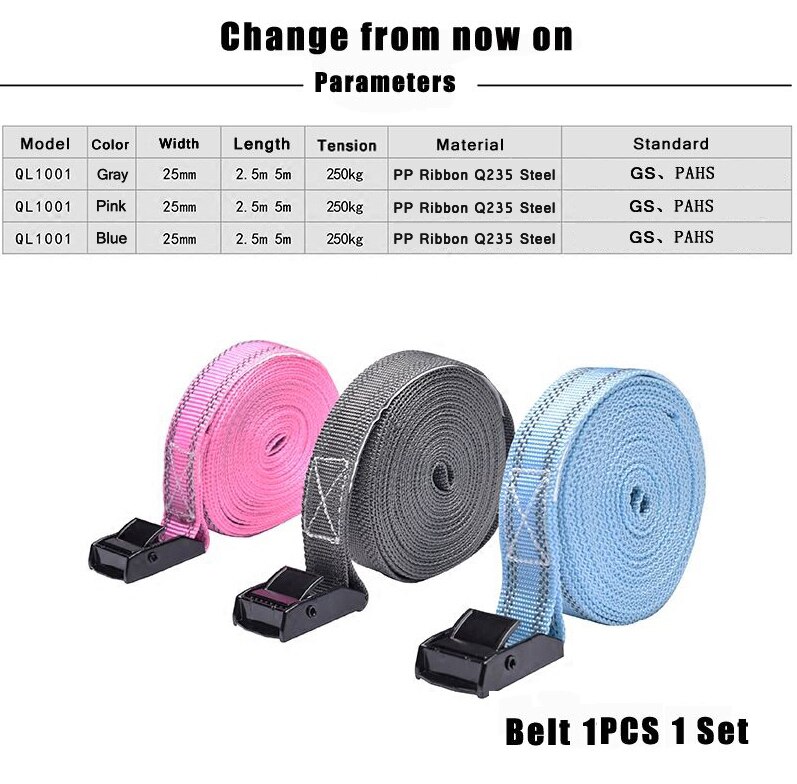 Fuwayda 5m suv selvkjørende rask båndbelte strammer enkel synke legering spenne glipper enhet bagasjerem strammer