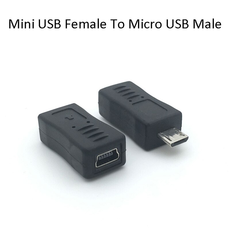 5 stk usb mini usb 5 pin han hun til micro usb usb han hun stik adapter skifter konverter adapter: Mini f til mikro m