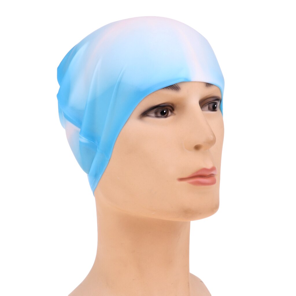 Premium Durable Flexible Silicone Swim Cap Swimming Pool Hat for Men and Women, Boys and Girls