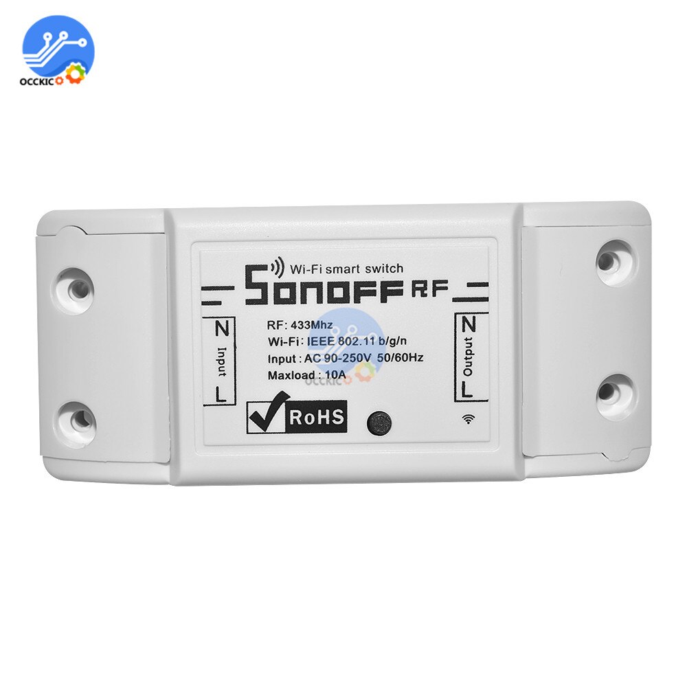 Sonoff DM AC 90V-250V Control remoto inteligente Wifi Interruptor Diy temporizador Interruptor inalámbrico WiFi inteligente enchufe inteligente para Google Home: RF 433Mhz remote