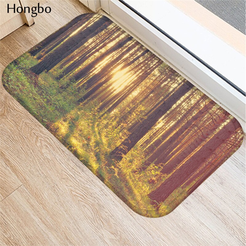 Hongbo modern stil skog landskap tryck mattor halkskydd golvmatta utomhus mattor ytterdörr mattor