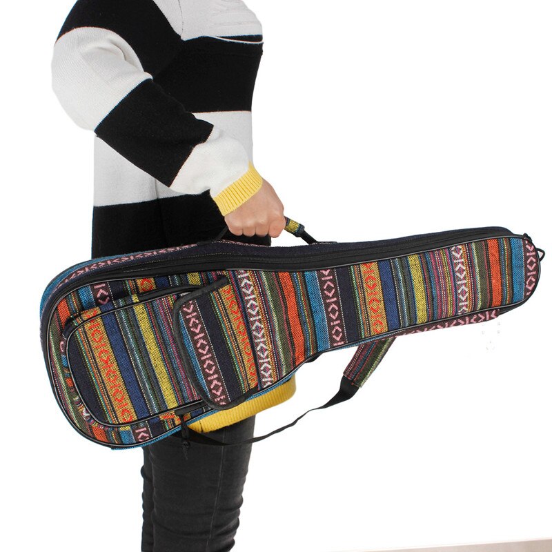 23 Inch Portable Cotton Nylon Padded Bass Guitar Gig Bag Ukulele Case Box Guitarra Cover Backpack With Double Strap