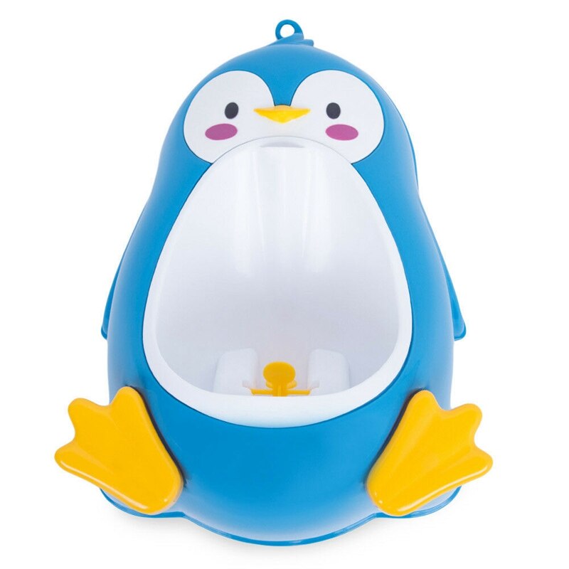 Baby dreng potte toilet træning pingvin børn står lodret urinal drenge tisse spædbarn lille barn vægmonteret blå
