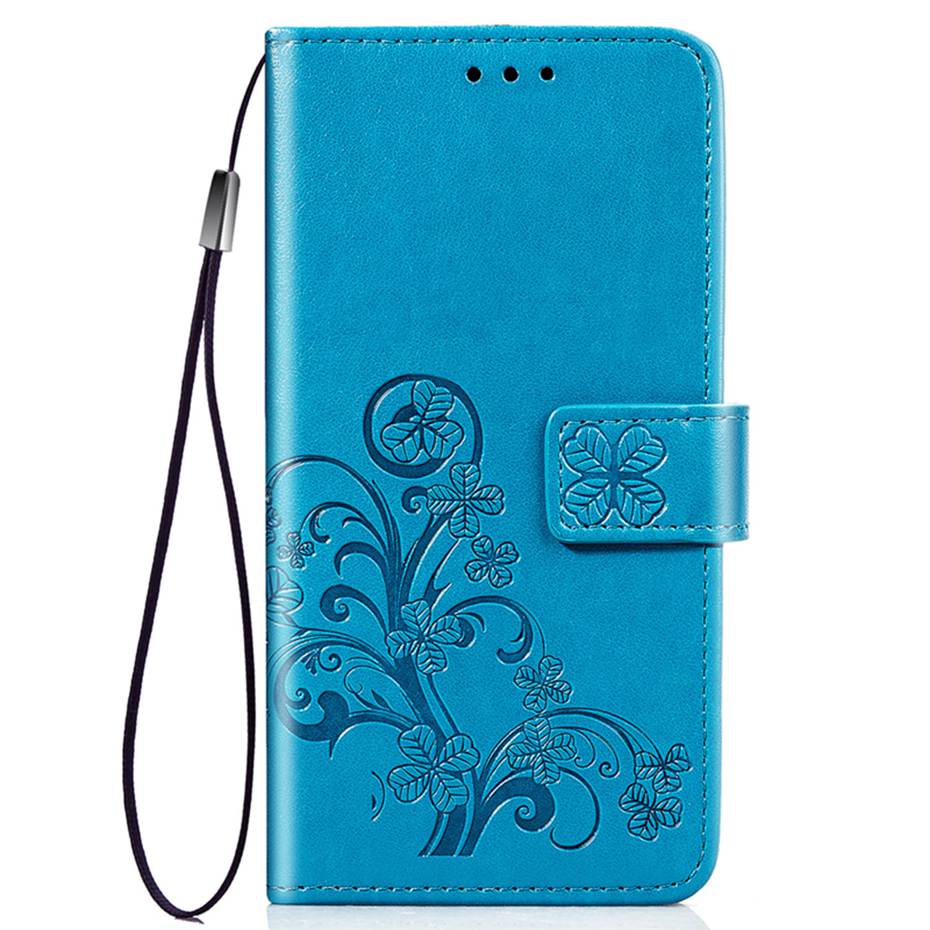 Redmi GO Flip Wallet Case Voor xiaomi redmi GO Case redmi GAAN PU Lederen Telefoon Case Voor xiaomi redmi GAAN 3D Clover emboss Cover