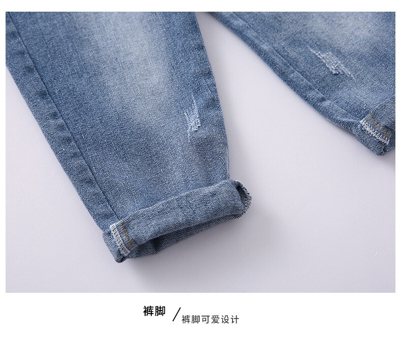 Børnetøj forår efterår piger jeans stor dreng børn baby fødder bukser slanke afslappede lange bukser piger bukser 2-8y