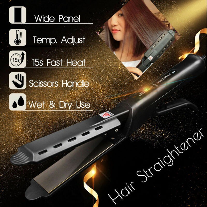 Plugged in ceramic tourmaline flat iron best sale