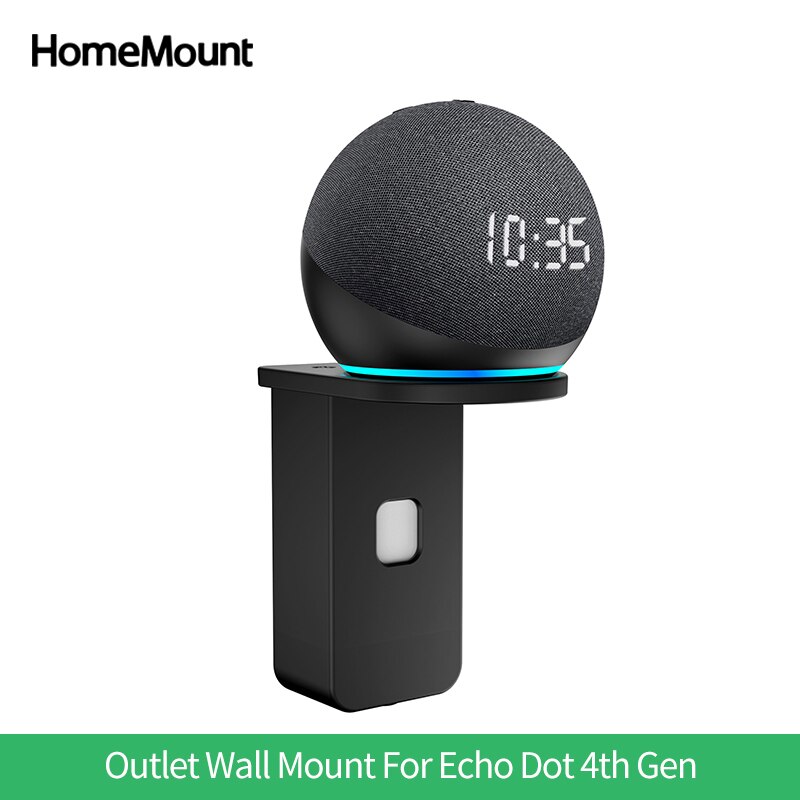 Homemont – support mural de sortie, pour Alexa Echo Dot de 4ème génération, support pour Assistants vocaux intelligents domestiques, gain de place
