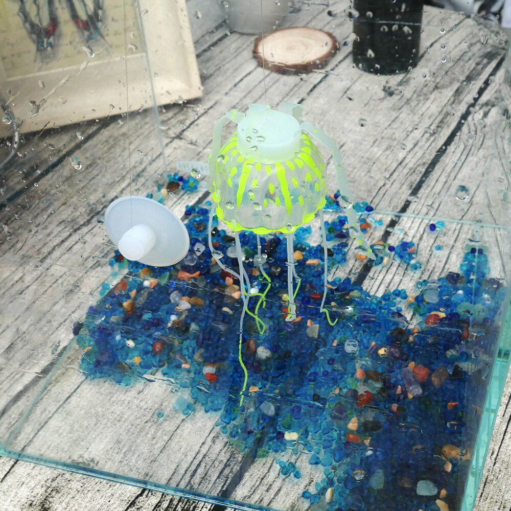Artificial Simulation Jellyfish Aquarium Underwater Glowing Effect Fish Tank Ornament Aquarium Accessoires Home Living Decration
