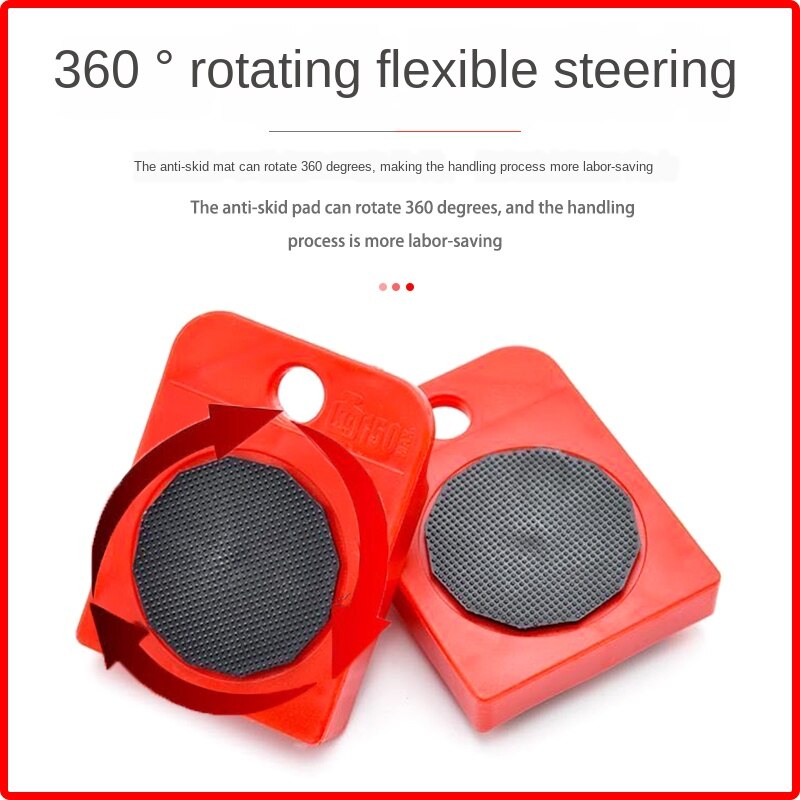 Moving Artifact Heavy Object Furniture Moving Device Universal Wheel Pulley Moving Object Moving Bed Heavy Handbarrow