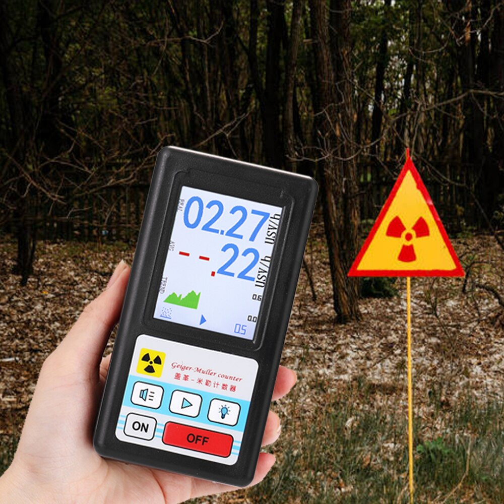 Geiger Nuclear Radiation Detector Counter Personal Dosimeter X-ray Beta Gamma Detector LCD Radioactive Tester Marble Tools