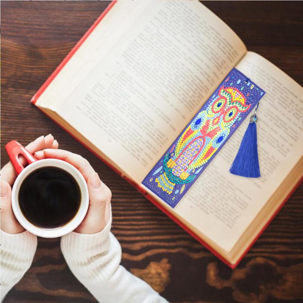 Diy Leeswijzer Maken Kit Handgemaakte Diamanten Schilderij Uil Patroon Bladwijzer Art Craft Decoratie Voor Volwassenen Beginners Kids