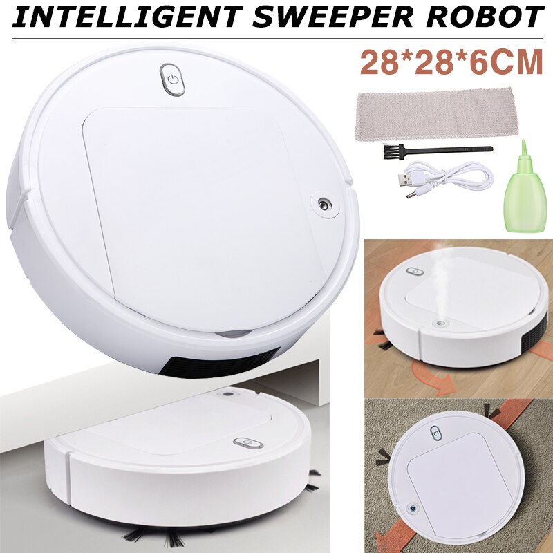 Robot intelligente automatico aspirapolvere Mop Cleaner spazzatrice spazzatrice macchina per la pulizia della casa strumenti per la pulizia della casa USB ricaricabile