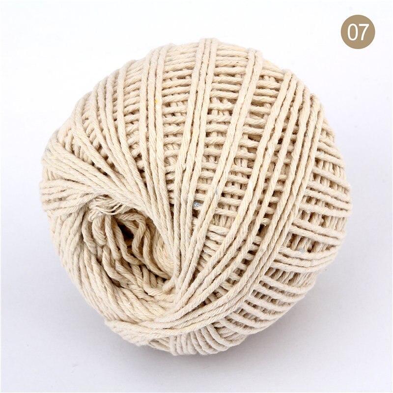 100m 1.5mm-2mm Dubbele Kleuren Katoen Touw DIY Handgemaakte Ambachten Weave Cords Accessoires Mason Jar Decors Wikkelen Tag Koord: color 07