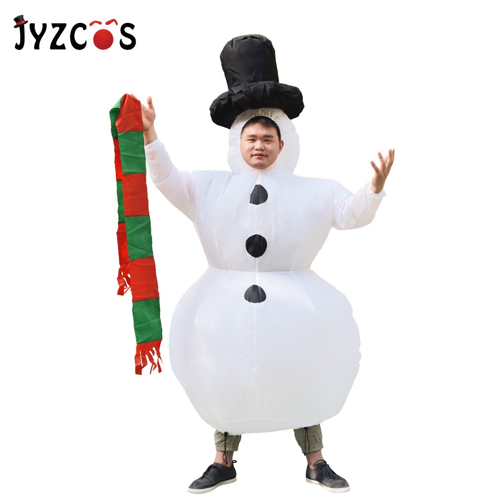 Jyzcos Opblaasbare Sneeuwpop Kerst Kostuums Sneeuwman Kostuum Volwassen Carnaval Carnaval Purim Halloween Kostuums Voor Vrouwen Mannen