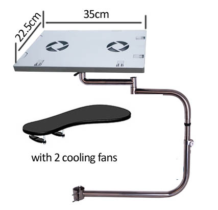 D-mount OK031 Multifunctional Full Motion square Keyboard Support Laptop Desk Holder Mouse Pad Stainless steel 20kg: OK 011W