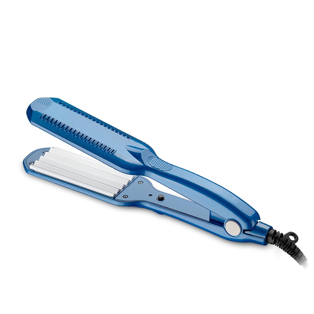 Professionelle Crimper Keramik Gut Curler Eisstockschießen Eisen Haar Richt breite platten Welle Haar: Blau / AU