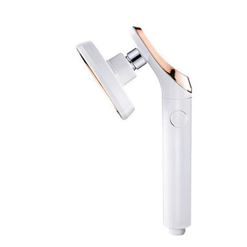 Pommeau de douche à secousses pressurisées de Style japonais buse d'arrêt d'eau à un bouton à plusieurs vitesses, pommeau de douche de pluie à grande douche d'eau: WHITE