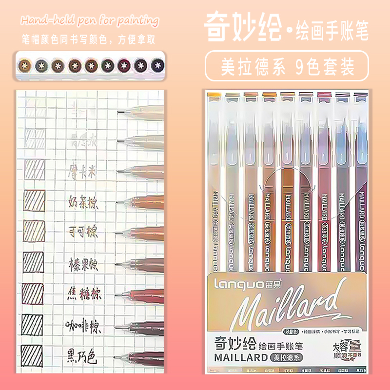 Artículos de papelería estética Kawaii, accesorios para el regreso a la escuela, suministros de arte, marcadores de colores, bolígrafos para colorear, resaltador de bolígrafos de colores: Rojo