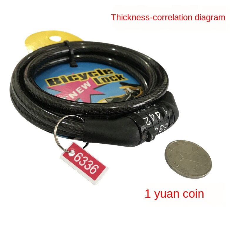 portable Road Bicycle Locks password lock 4-digit bicycle mountain bike password wire lock burglar lock 4-digit password lock