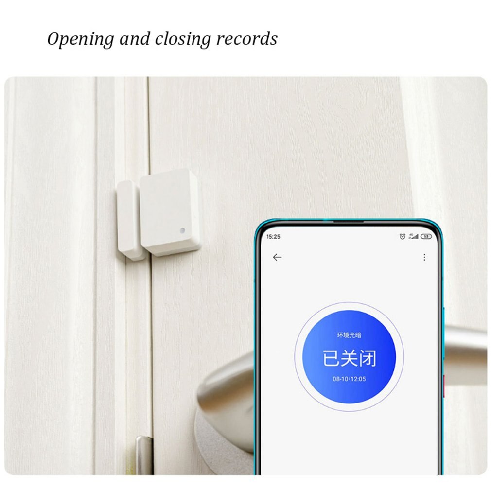 Sensor de janela da porta 2 inteligente mini sensor de porta bolso tamanho wi fi sem fio casa inteligente controle automático