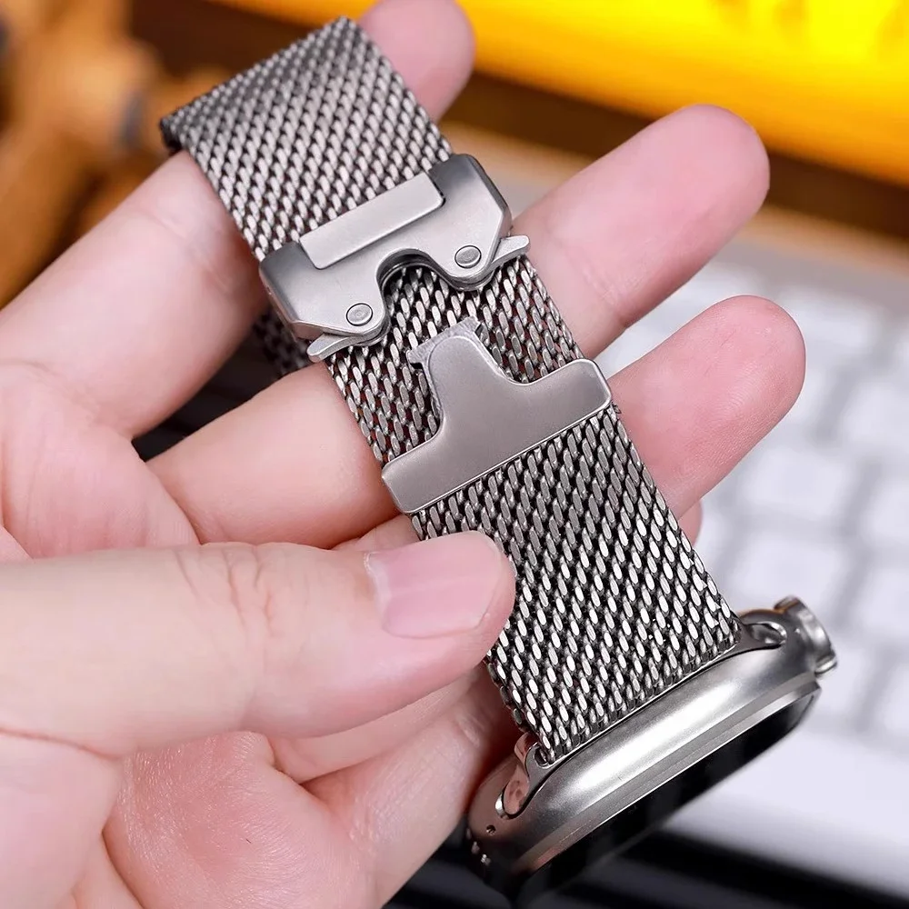 Milanese Loop Strap For Apple Watch Band Ultra 2 49mm 46mm 45mm 44mm 42mm Stainless Steel Metal for iWatch Series 10 9 8 7 6 5 4