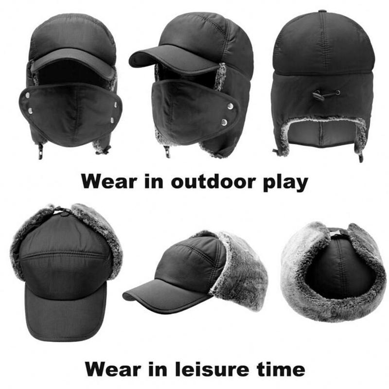 Winter warm Face Mask Men Winter Aviator Fudd Trooper Bomber Hood Hat Elmer Ear Flap Cap Ski Mask H5M6