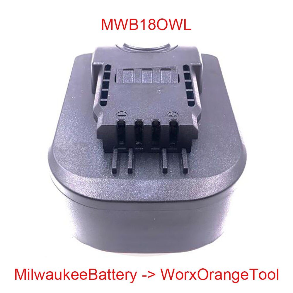 Adapter WA4600 DWB18OWL MTB18OWL MWB18OWL use Makita DeWolt Milwaukee Devon Li-ion Battery on Worx Orange Small Foot 20V Tool