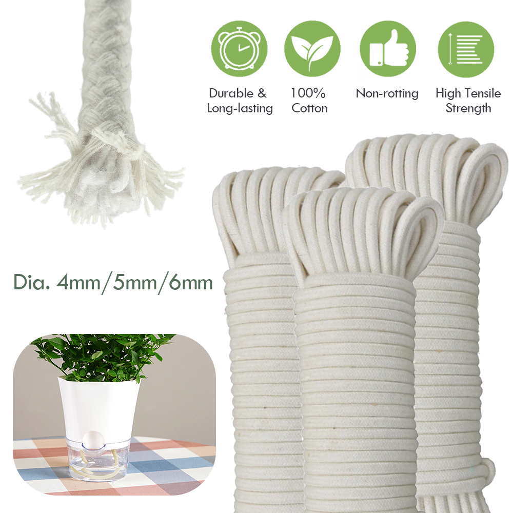 /6mm selbst bewässernde Baumwolle Docht Schnur Topfpflanze Sämlinge Blumentopf DIY automatische Bewässerung Tropf Garten Bewässerungs System