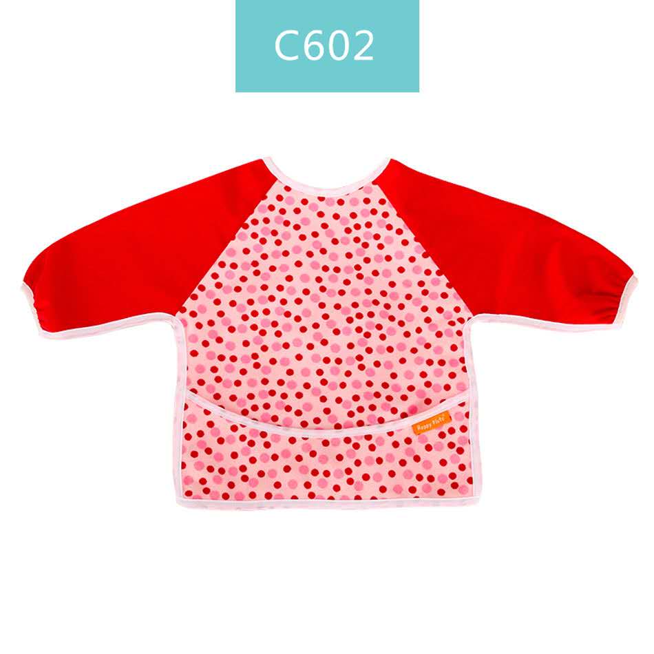 Happyflute Baby Slabbetjes Waterdichte Baby Slabbetjes Print Pul & Print Minky Leuke Lange Mouwen Kinderen Bib Burp Kleding Baby Spullen