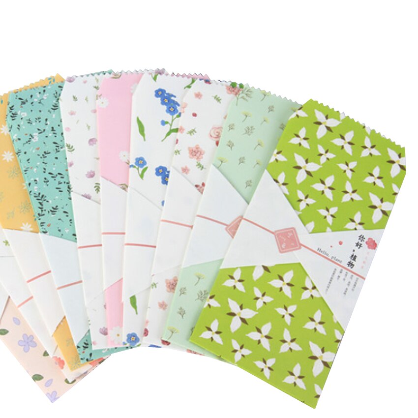 30 paquets/lot de plantes à rayures de couleur bonbon ces petites choses quatre Kawaii papier coréen papeterie fournitures: A