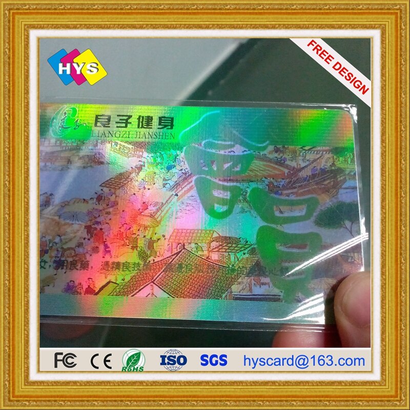 Holograms plastic card and PVC business card printing