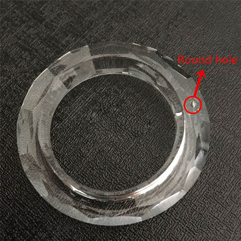 50mm cristal lumière anneau cercle remise cristal lumière anneau lustre verre cristaux lampe prismes pièces gouttes pendentif anneau