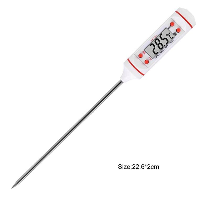 Cibo Termometro Digitale Latte Carne Strumenti di Cottura Penna-tipo di Struttura Della Sonda Per La Cucina Barbecue con Sonda Digitale: white