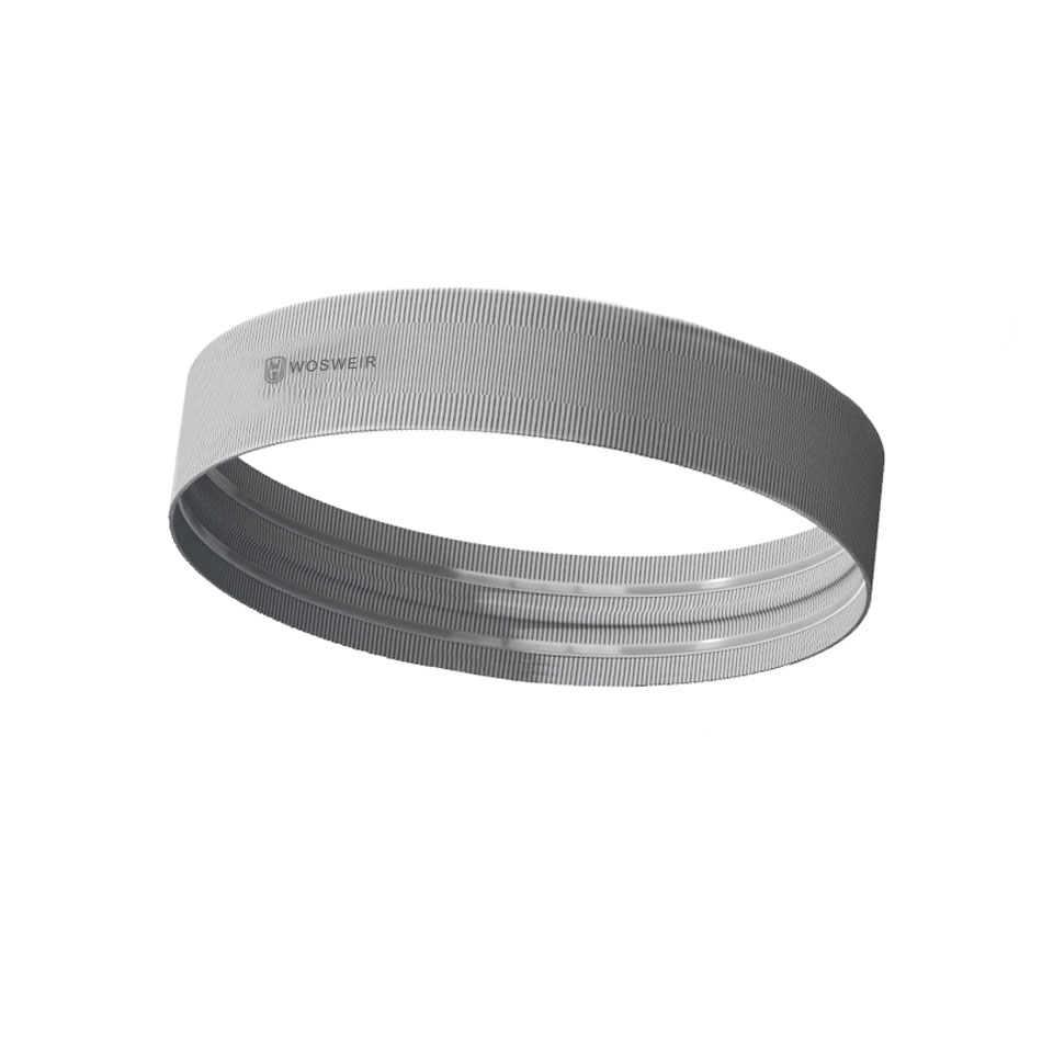 WOSWEIR 1PCS Zweetband Vochtafvoerend Ademend Mannen Vrouwen Sport Elastische Hoofdband voor Fitness gym Running sport basketbal: Light Grey