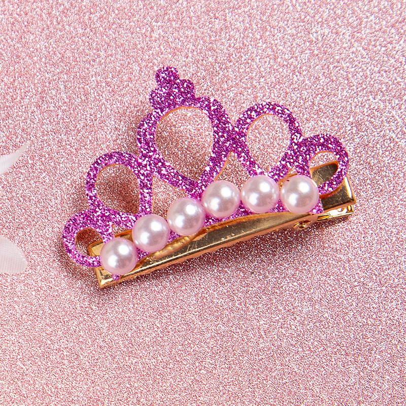 Pinzas para el pelo para perros pequeños, lazos con forma de corona de perlas de imitación, pinzas para el pelo de gato, tocado de aseo, accesorios para mascotas, 1 ud.: Amarillo
