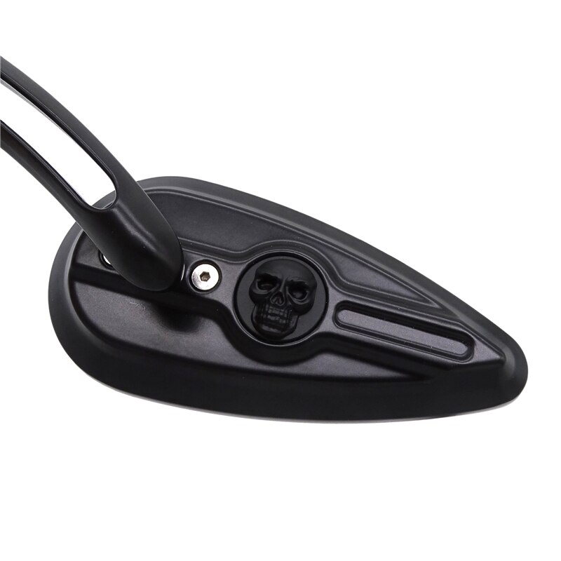 Motorcycle Black Skull Achteruitkijkspiegels Voor Harley Dyna Softail Sportster Touring Straat Glide/Kawasaki Vn 1500 1600 Classic