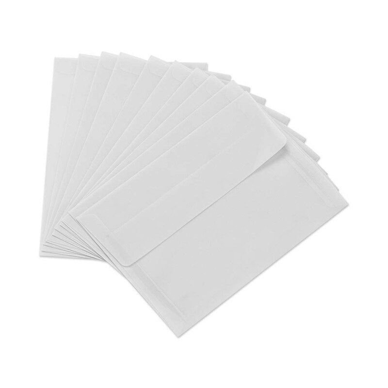 200 sobres de papel pergamino blanco translúcido para postales, invitaciones y cubiertas.: Default Title
