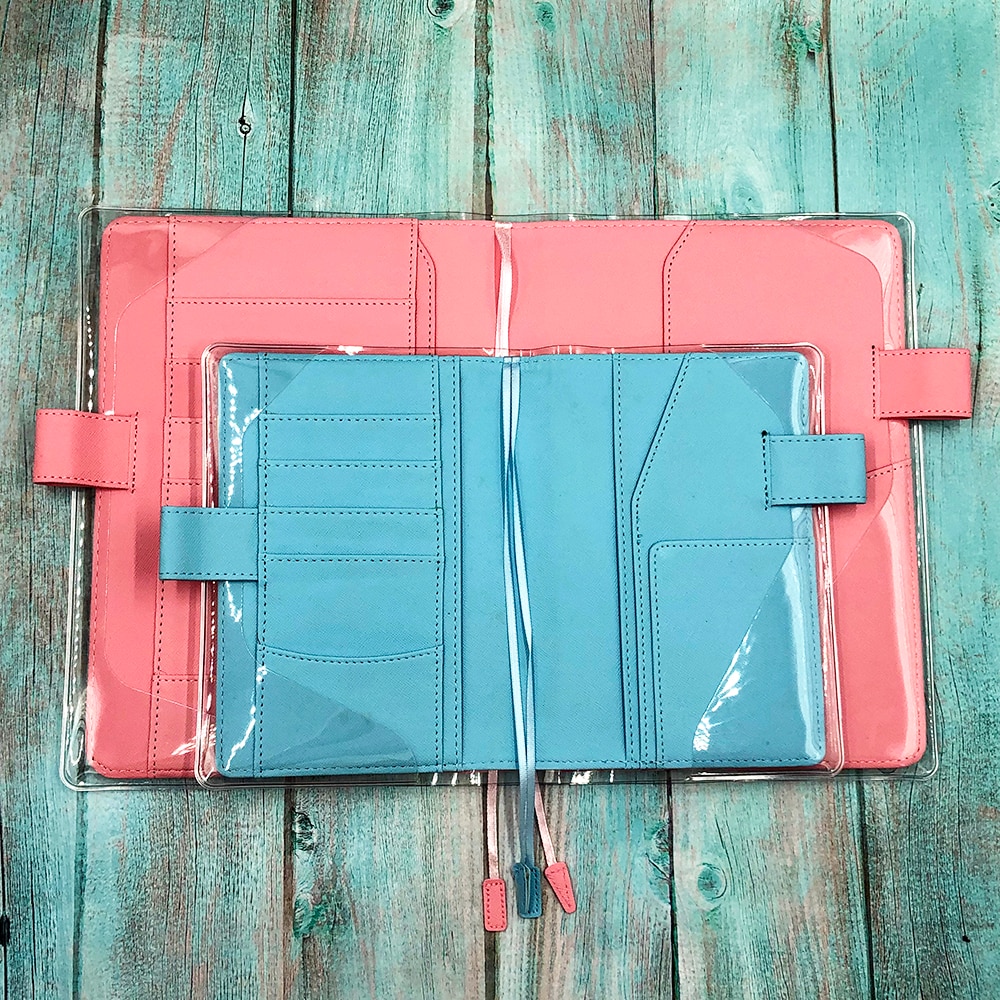 Fromthenon Transparent PVC A5A6 Diary Book Cover Planner Accessories Notebook Notepad Bookbinder Protective Case Hobo Stationery