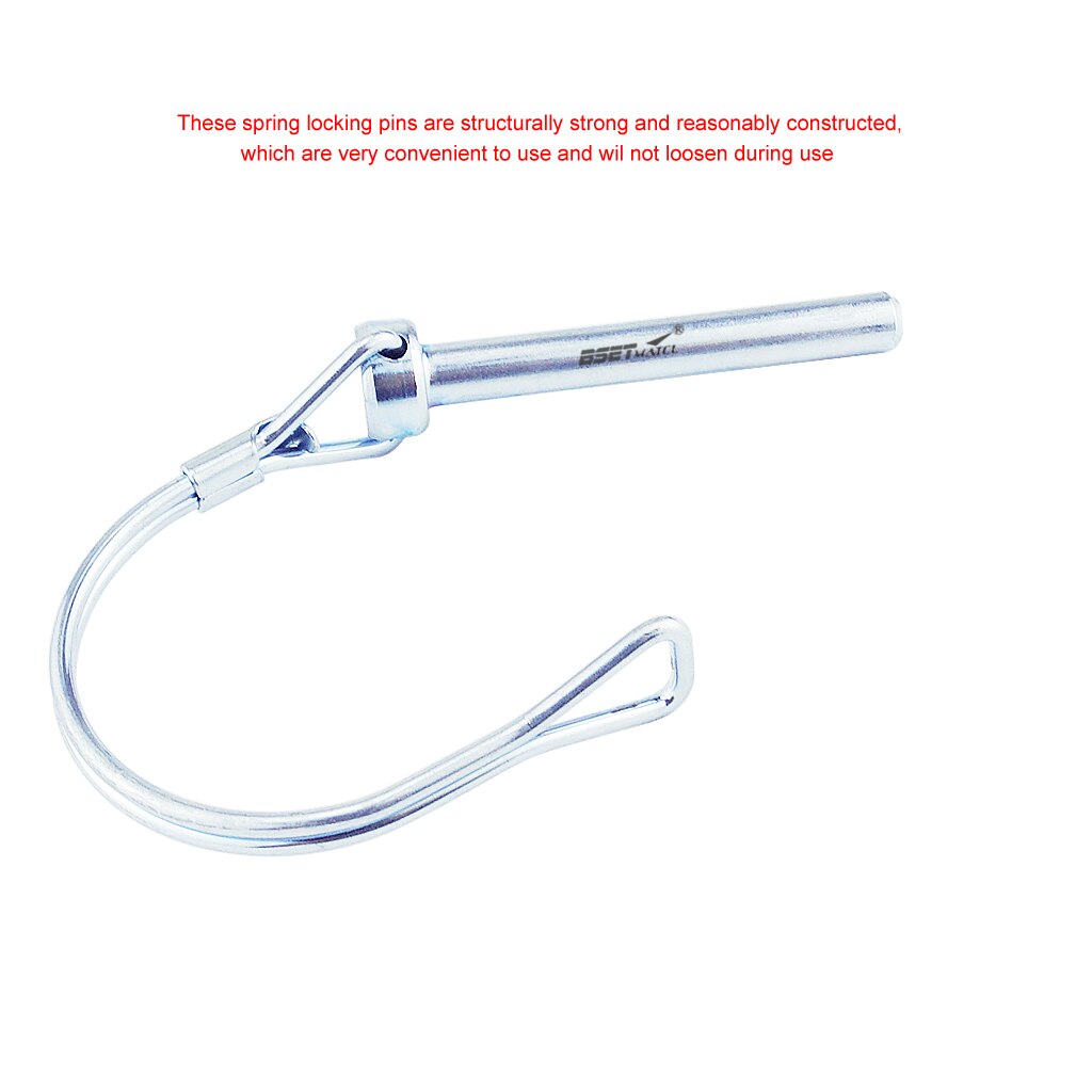 Spring Carbon Steel PTO Pin Round Arch Wire Shaft Locking Lock Pin Safety Coupler Pin Retainer Farm Trailers Wagons Lawn Garden