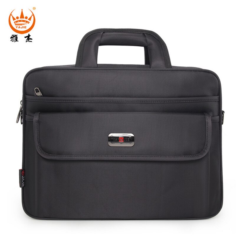 Men Business Briefcase Large-Capacity File Bag Oxford Cloth Anti-Spillage Shoulder Bag Casual Handbag Wear-Resistant: Default Title