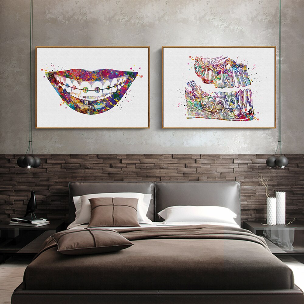 Zahn Kunstdruck Zähne Anatomie Zauberstab Kunst Zahn Reihe Medizinische Kunst Zähne Wurzeln Molaren Schneidezähne Zahnarzt Klinik leinwand malerei