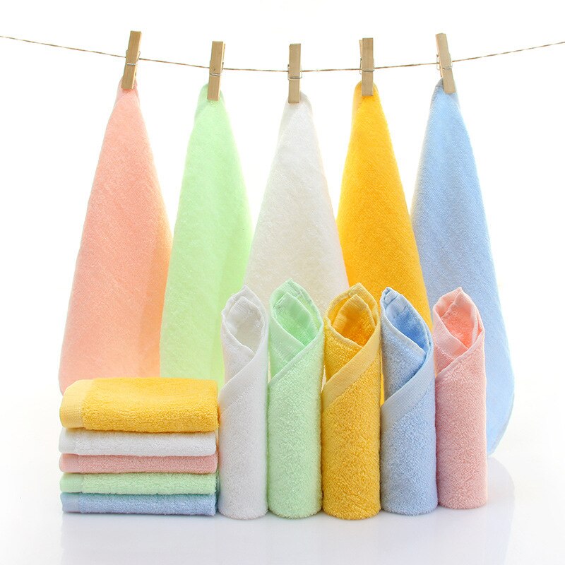 2 stks/set 25x25 cm Bamboevezel Kleine Vierkante Handdoek Baby Kinderen Handdoek Wassen Gezicht Handdoek