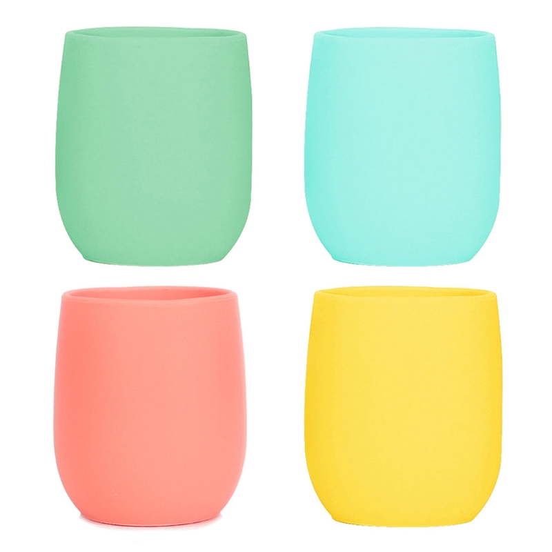 Tasse à boire en Silicone pour bébé et enfant en bas âge, vaisselle sans BPA, J60B