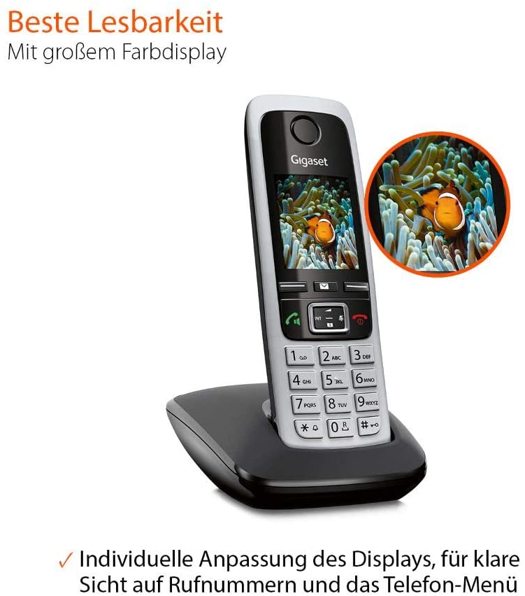 Gigaset C430 Teléfono Inalámbrico Contestador Automático Teléfono DECT con función de manos libres clásico con pantalla