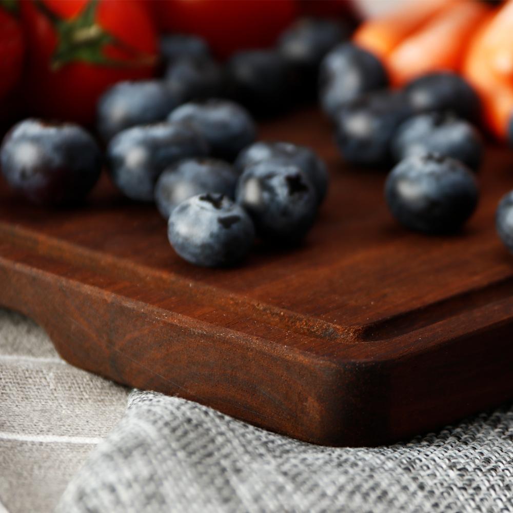 Hecef Carbonized Acacia Wood Cutting Board with Juice Grooves and Built-in Recessed Grips, Ultra Thick Hardwood Chopping Board f