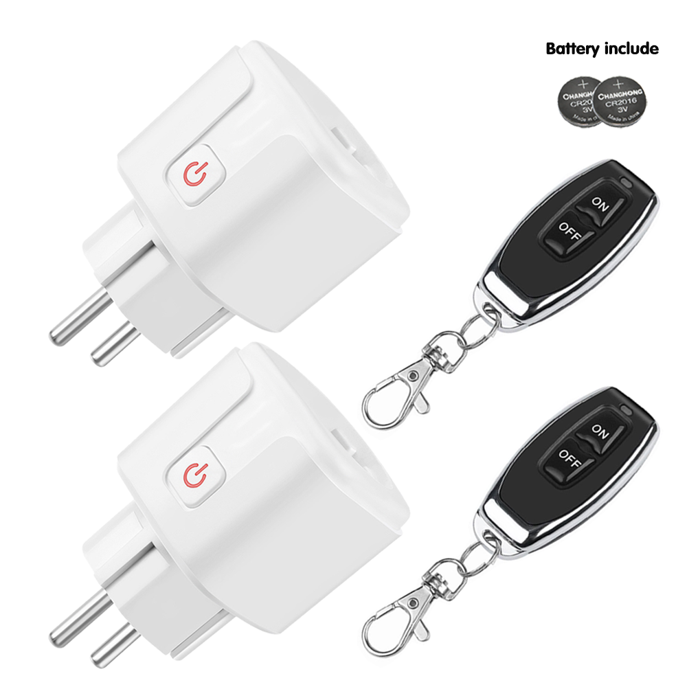 433 mhz trådløs fjernkontroll smart bryter  ac 220v 15a fjernkontroll eu stikkontakt universell rf relé mottaker på av kontroller til lys: 2s 2t