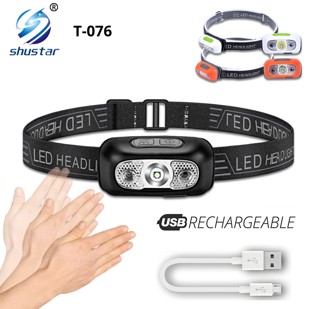 MINI Headlamps Super Bright Powerful Headlamp Camping Lightweight Headlights Headlamp Led Rechargeable Lamp With sensor