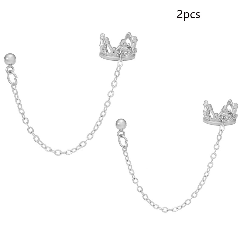 Boucles d'oreilles à Clip en forme de feuilles de couleur argent pour femmes et hommes, manchette d'oreille créative Simple en C, ensemble de clips d'oreille Non perçants, bijoux tendance,: Titane plaqué