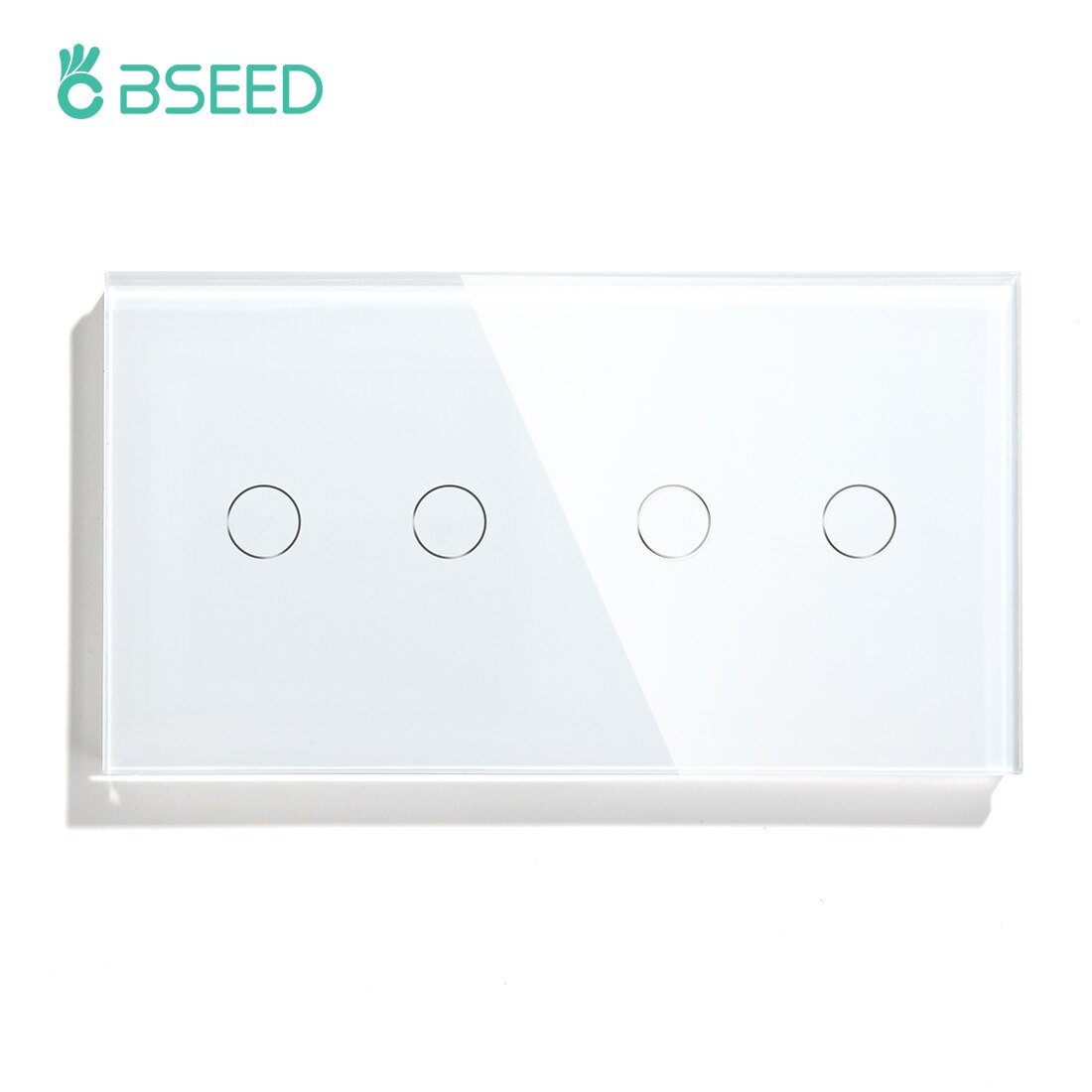 Bseed Mvava 4 Gang Button Touch Switch 157mm Electrical Light Crystal Class Panel Switch White Black Grey Gold Home Improvement
